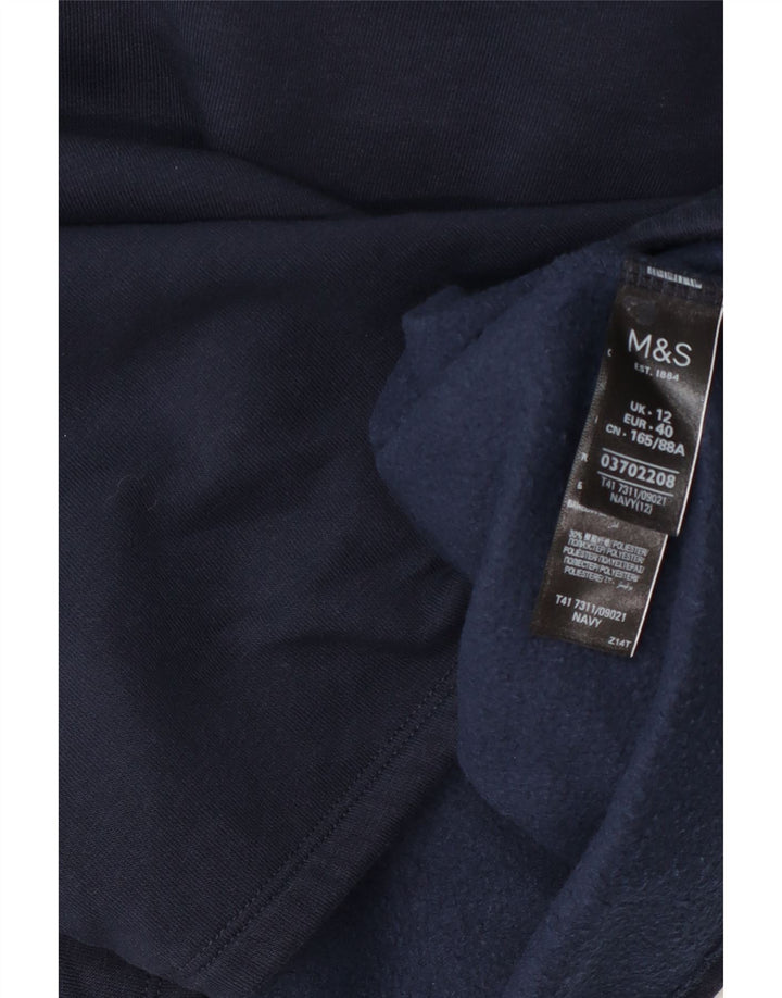 Marks & Spencer Dame Sweatshirt Jumper UK 12 Medium Navyblå Bomuld