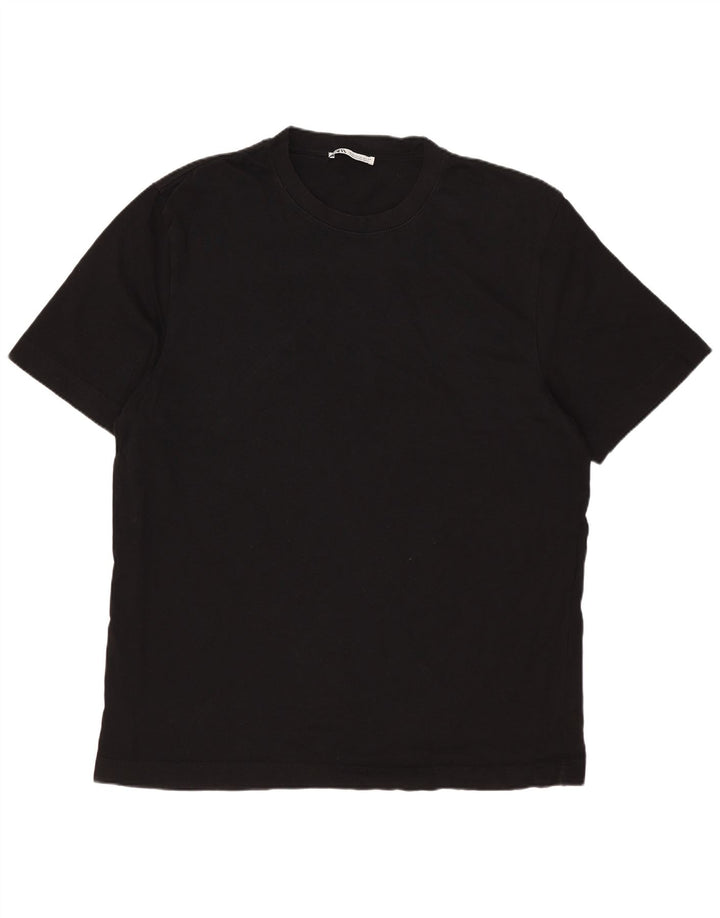 ZARA Mens T-Shirt Top XL Black Cotton