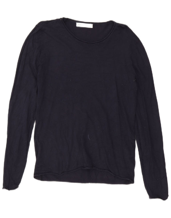 Zara Γυναικείο τοπ μακρυμάνικο UK 18 XL Navy Blue Viscose