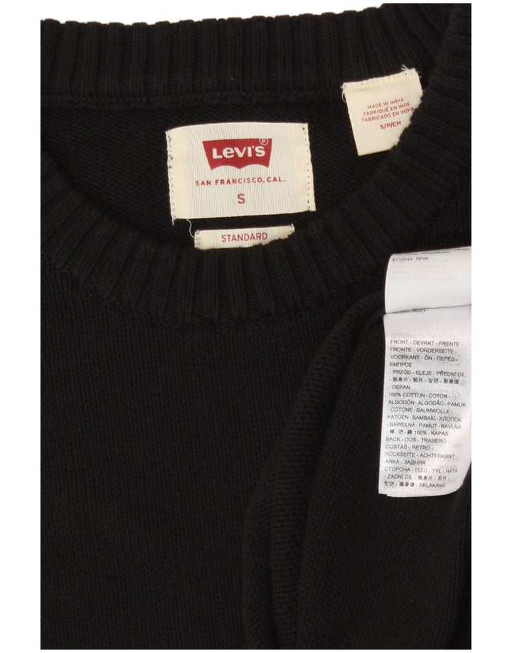 Levi's Mens Standard Crew Neck Jumper Sweater Small Black Cotton