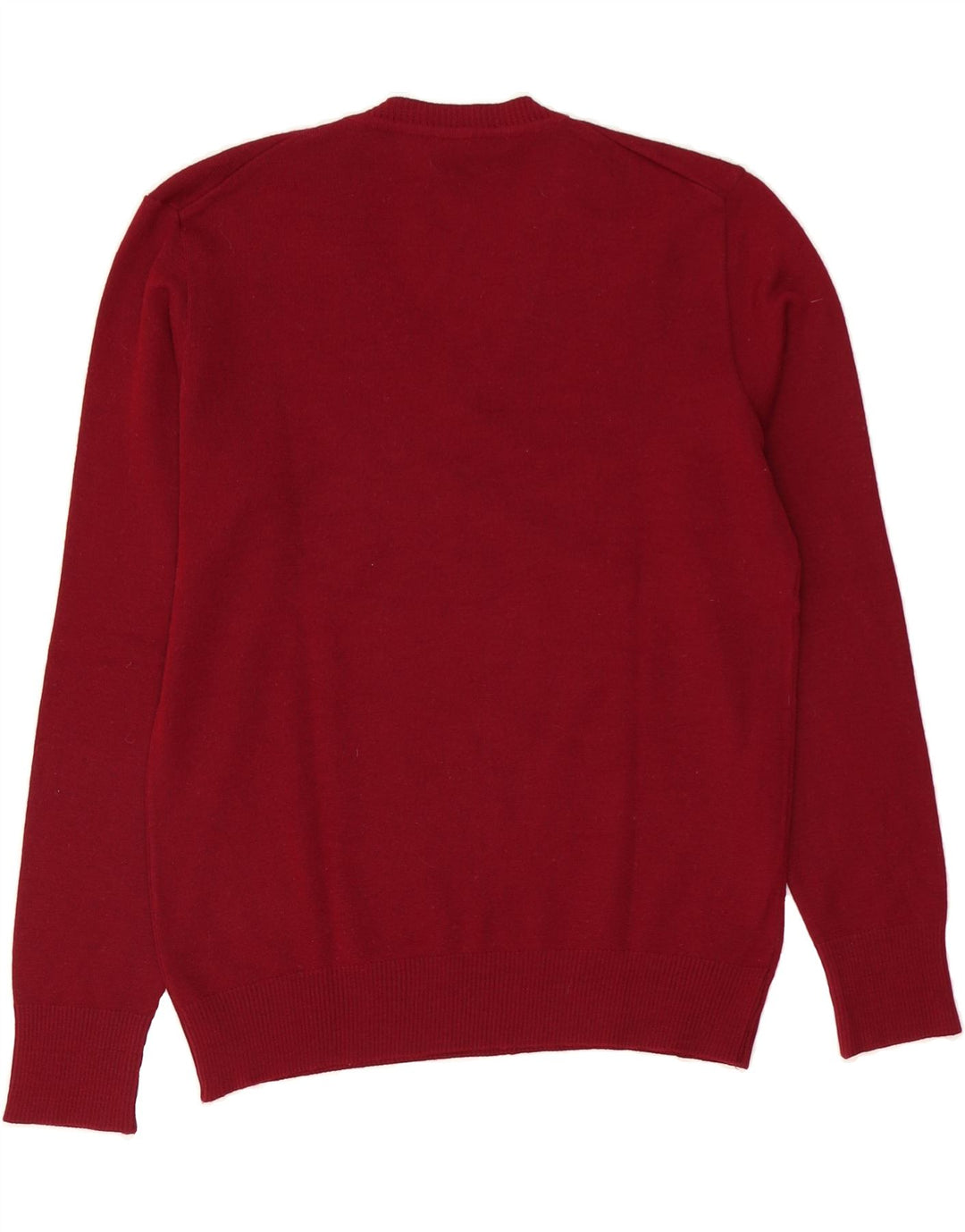 VINTAGE Womens V-Neck Jumper Sweater UK 16 Large Red Wool Vintage Vintage and Second-Hand Vintage from Messina Hembry 