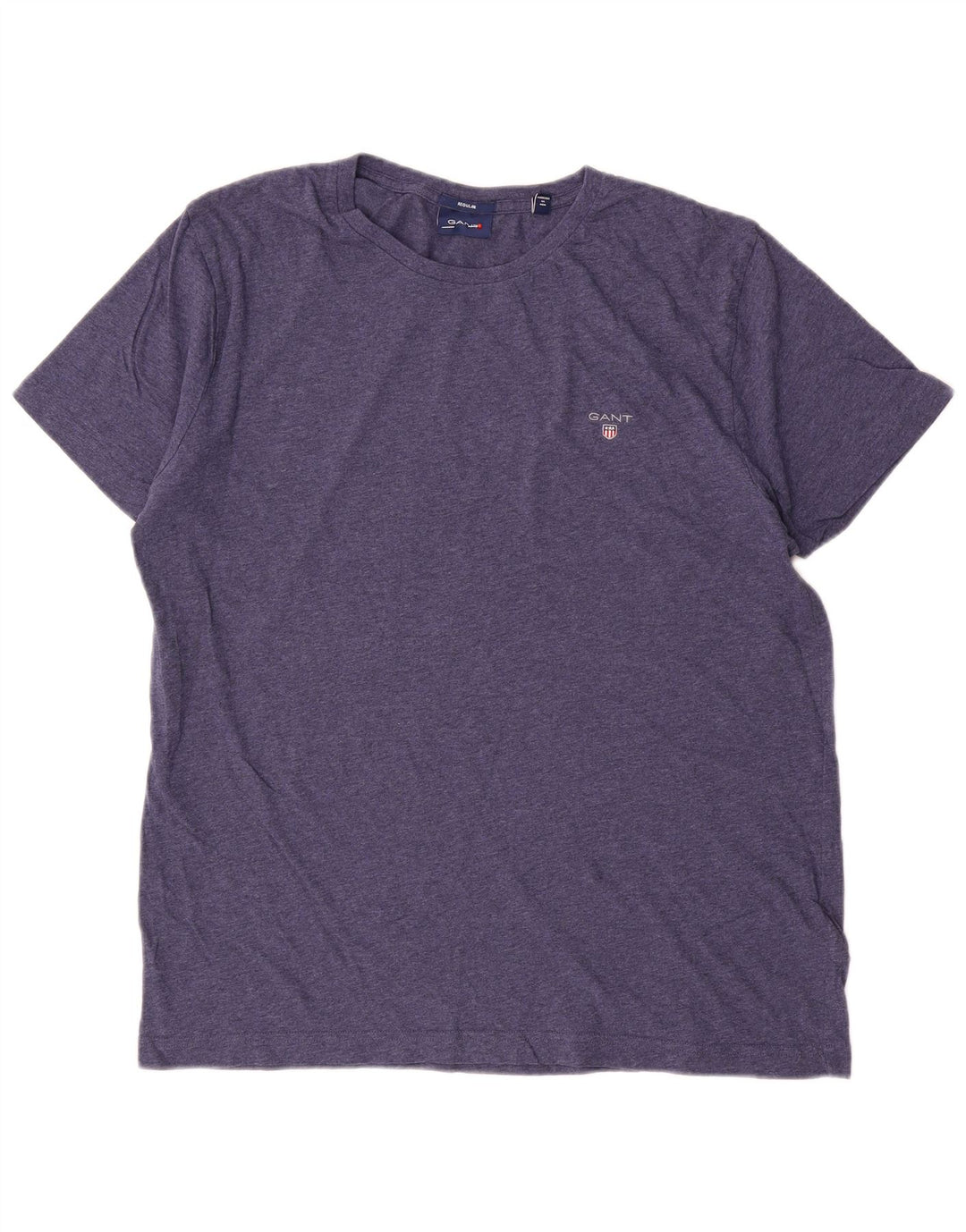 Gant Regular T-Shirt Top Stor Marineblå Flecked Bomuld
