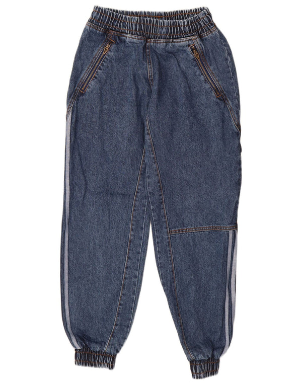 Adidas Damen Ivy Park Cargo Jogger Lose Jeans XS W25 L29 Blaue Baumwolle