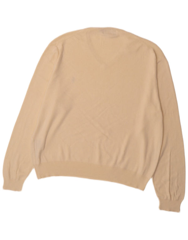 Мужской джемпер с v-образным вырезом Polo Ralph Lauren 2XL, бежевый хлопок