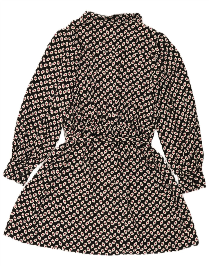 Marks & Spencer Damen-Hemdkleid, Gr. 44, groß, schwarz, geometrisch, Polyester