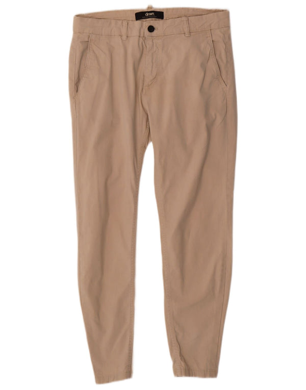 Zara Mens Slim Chino Calças EU 42 Grande W32 L27 Bege