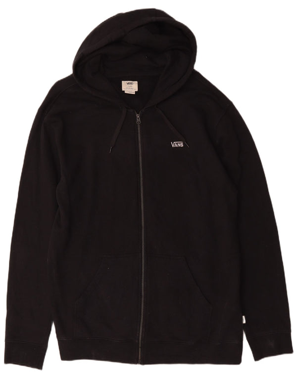 Vans Mens Zip Hoodie Sweater XL Black Cotton