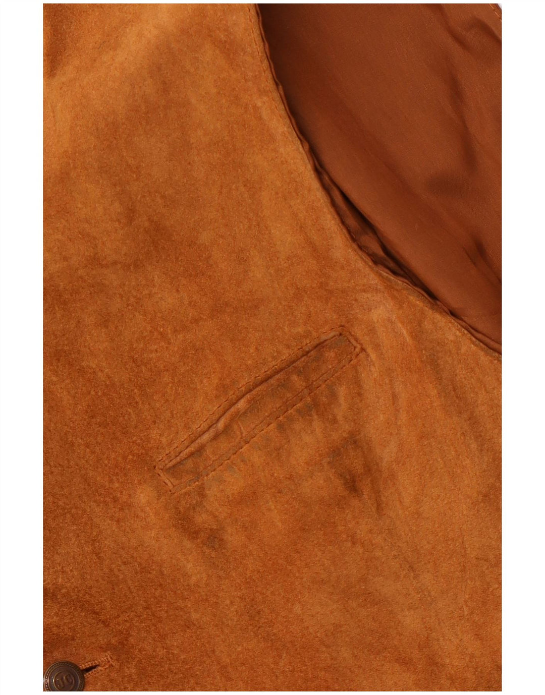 Jey Coleman Mens Suede Waistcoat IT 48 Medium Brown
