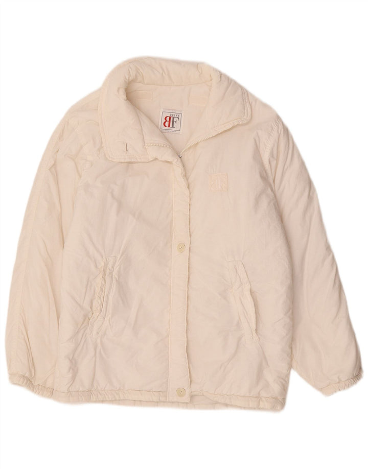 Belfe & Belfe Womens Padded Jacket UK 14 Large White Polyester