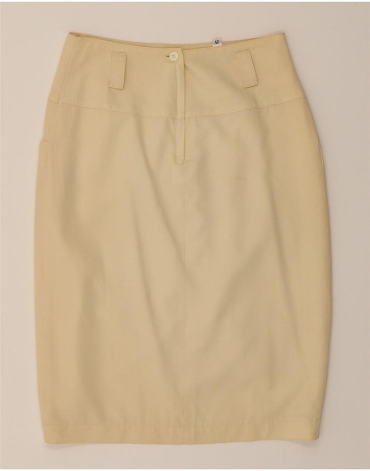SUPERIOR Womens Pencil Skirt IT 42 Medium W30  Beige Wool Vintage Superior and Second-Hand Superior from Messina Hembry 