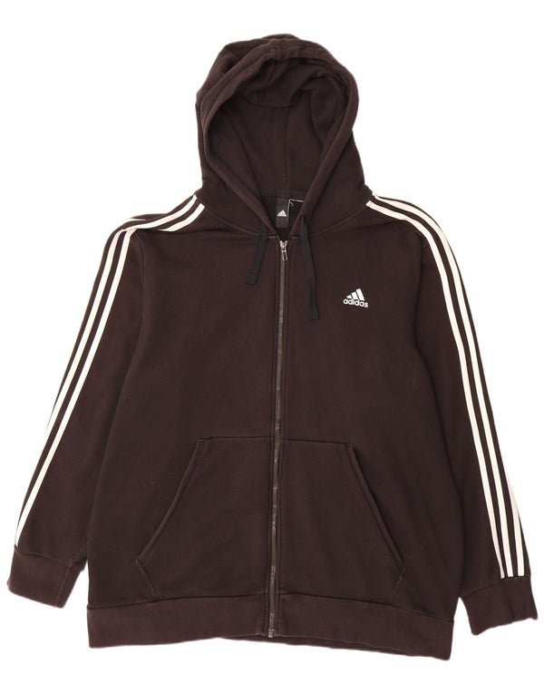 Felpa con cappuccio e zip Adidas da uomo 2XL nera