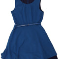 Rochie A-Line fără mâneci Oasis UK 10 Poliester albastru mic