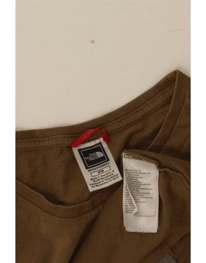 The North Face Mens Graphic T-Shirt Top Medium Khaki Cotton
