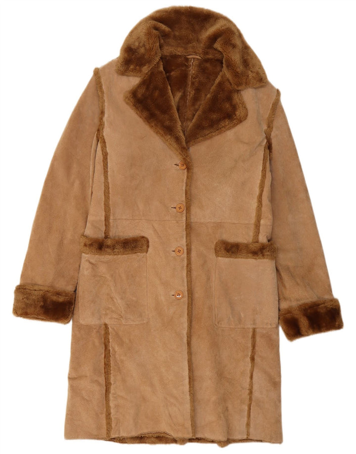 Cappotto Shearling Donna Montereggi IT 46 Large Pelle Beige