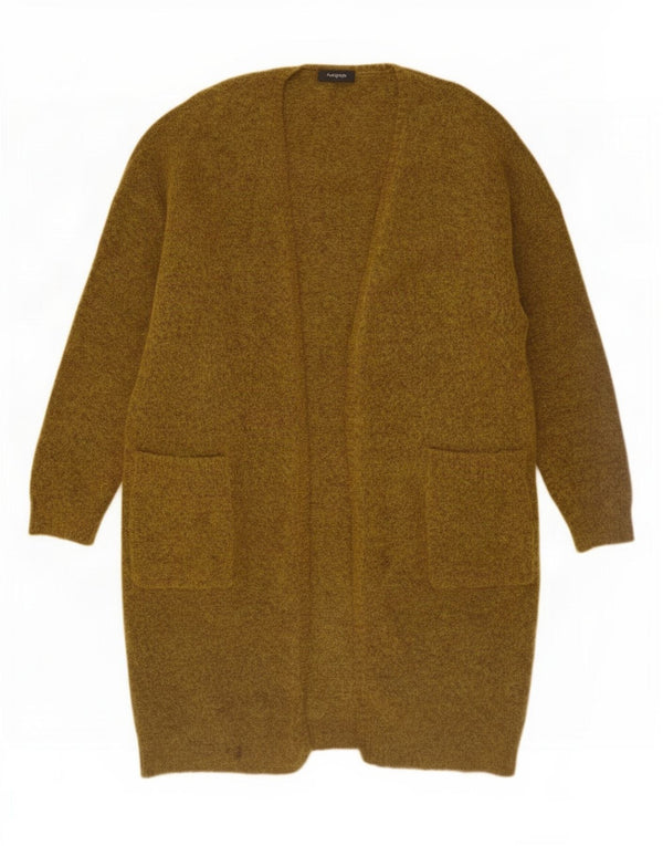 Maglione cardigan aperto lungo da donna Marks & Spencer UK 14 Cachi medio