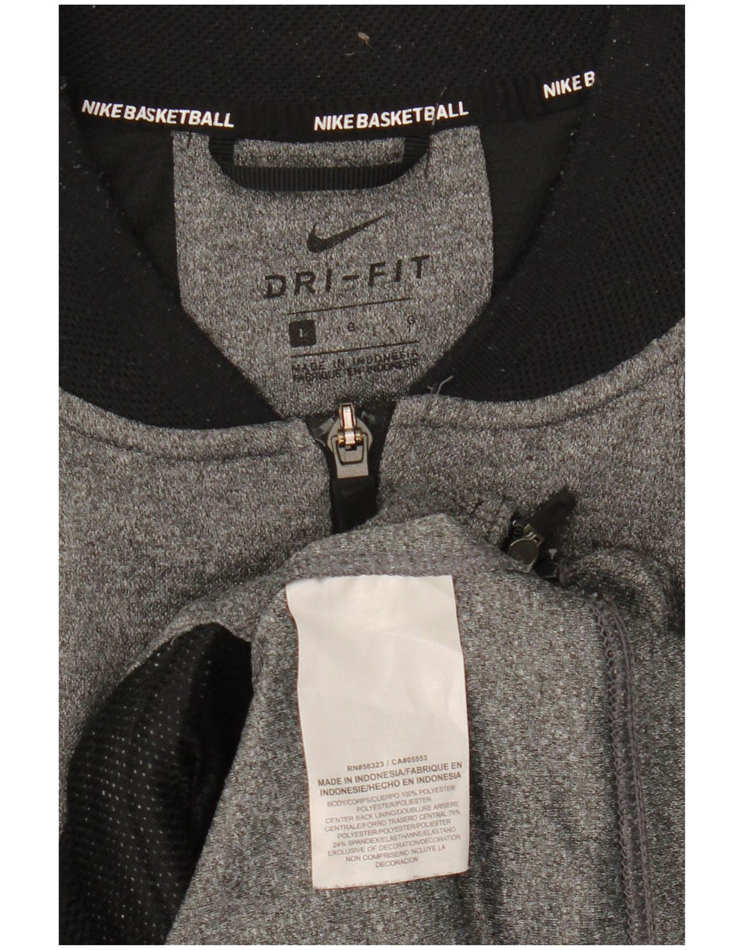 Nike Herren-Dri-Fit-Trainingsanzug-Top-Jacke, großes graues Polyester