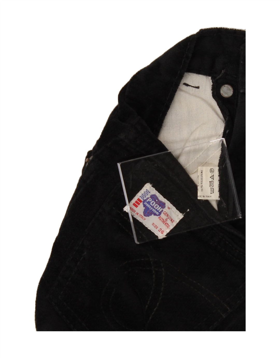 POOH Womens Straight Jeans W26 L31 Black Cotton Vintage Pooh and Second-Hand Pooh from Messina Hembry 