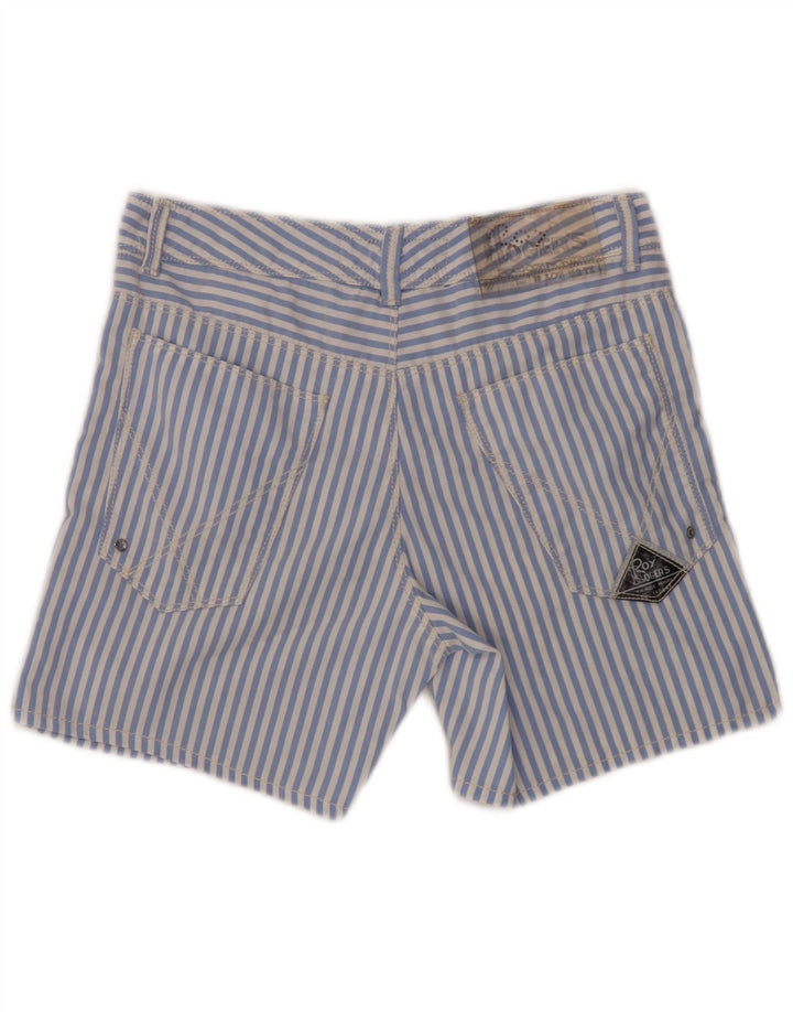 Roy Rogers Womens Casual Shorts IT 44 Medium W30 Blue Pinstripe