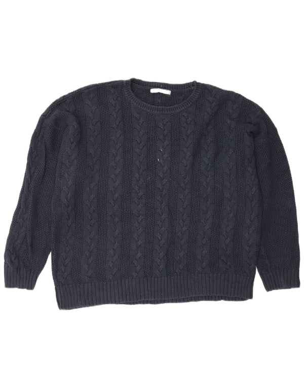 Marks & Spencer Damen-Pullover mit Rundhalsausschnitt, UK 22 3XL, Marineblau