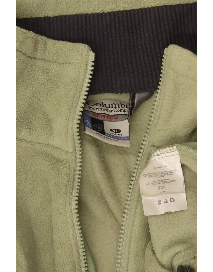 Columbia Womens Interchange Liner Fleece Jacket UK 18 XL Green Polyester