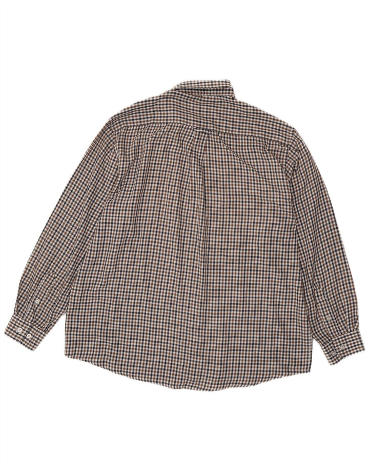 James Pringle Chemise Homme XL Marron Carreaux Polyester