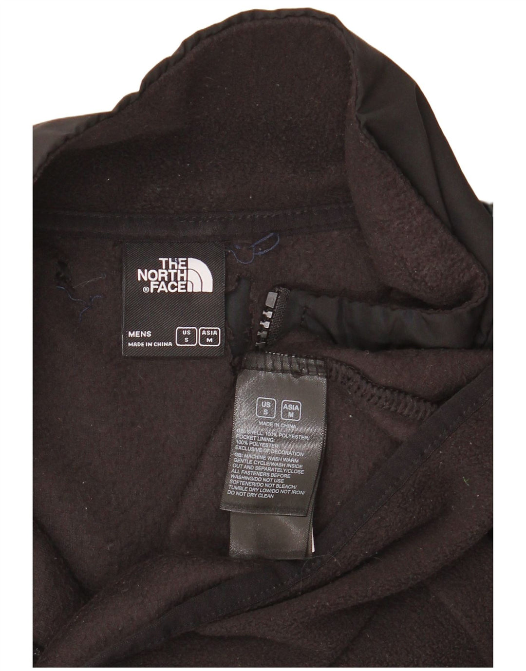 The North Face Herren Fleecejacke UK 36 Small Schwarz Polyester