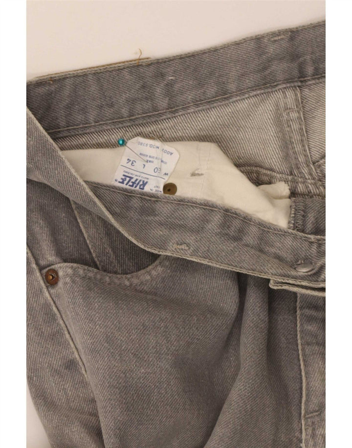 Rifle Mens Straight Jeans W30 L31 Grey Cotton