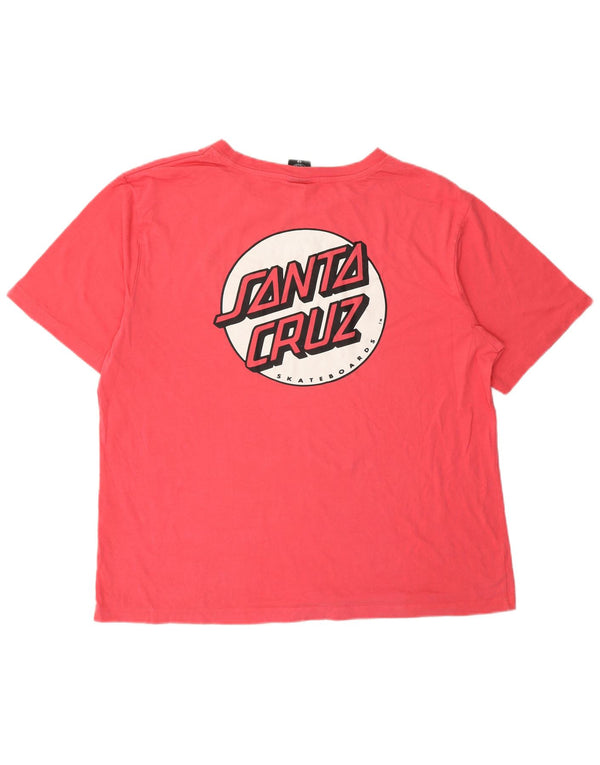 Santa Cruz Womens Graphic T-Shirt Top US 12 Large Red Cotton