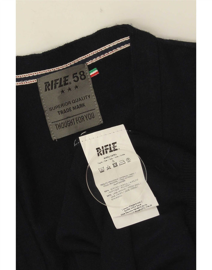 Maglione cardigan da uomo Rifle piccolo acrilico blu navy