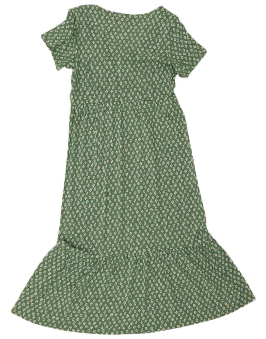 White Stuff Womens Maxi Dress UK 12 Medium Green Floral Cotton