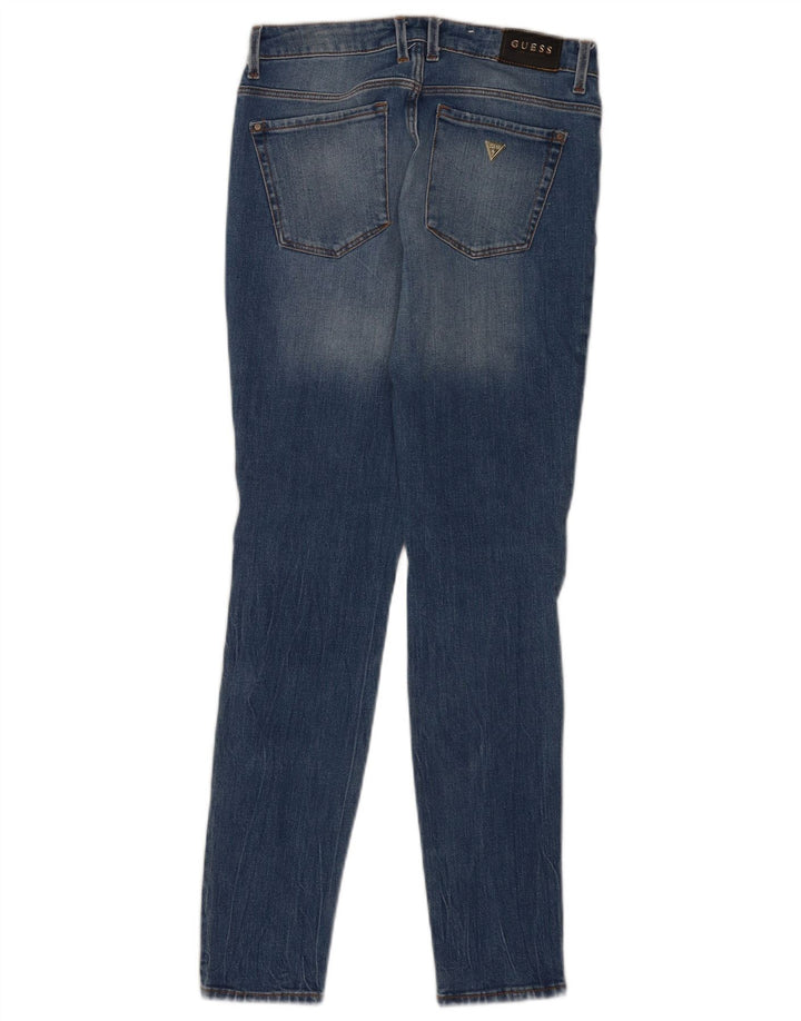 Guess Womens Distressed Skinny Jeans W26 L29 Blue