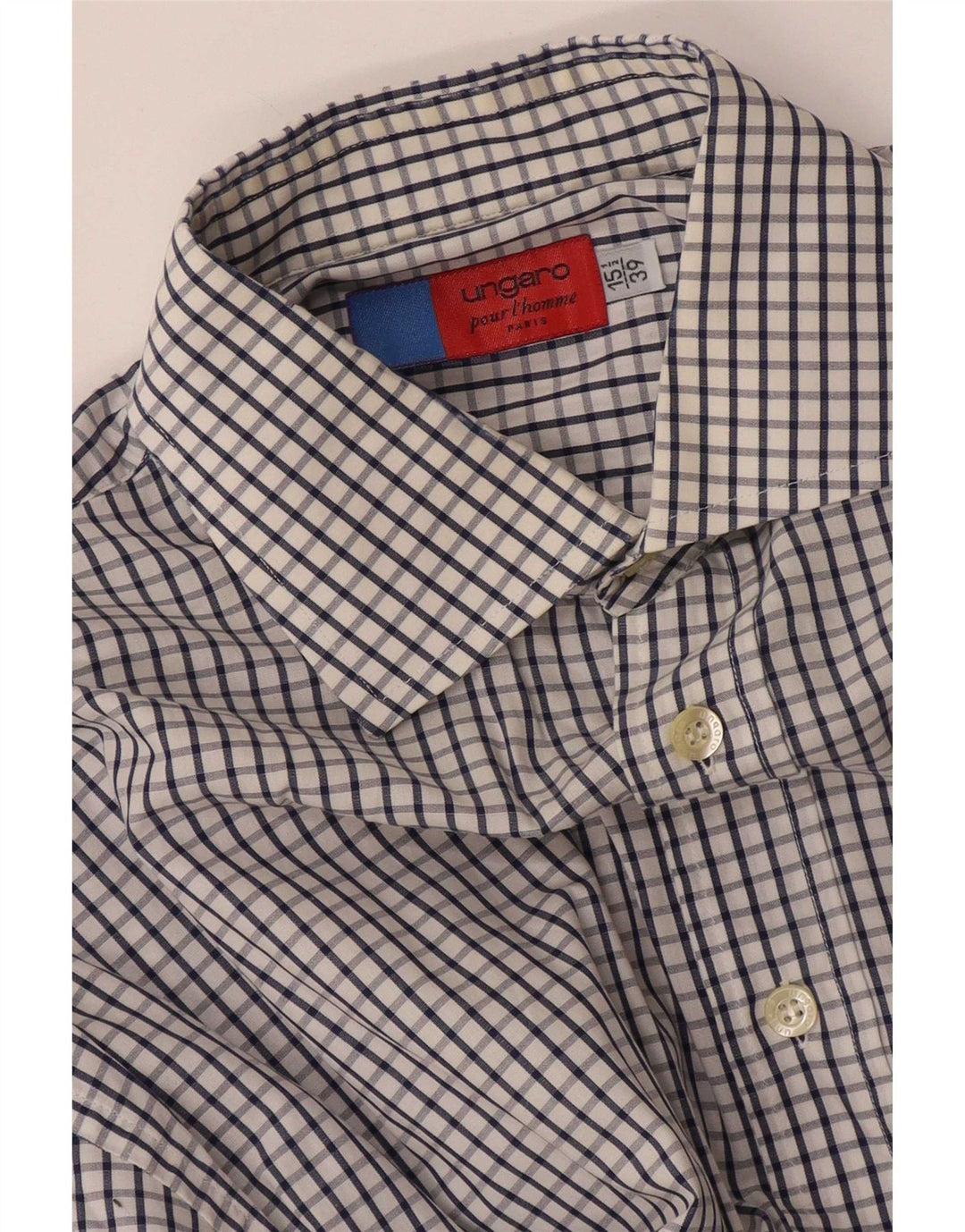 Ungaro Herreskjorte Str. 39 15 1/2 Medium Hvid Ternet
