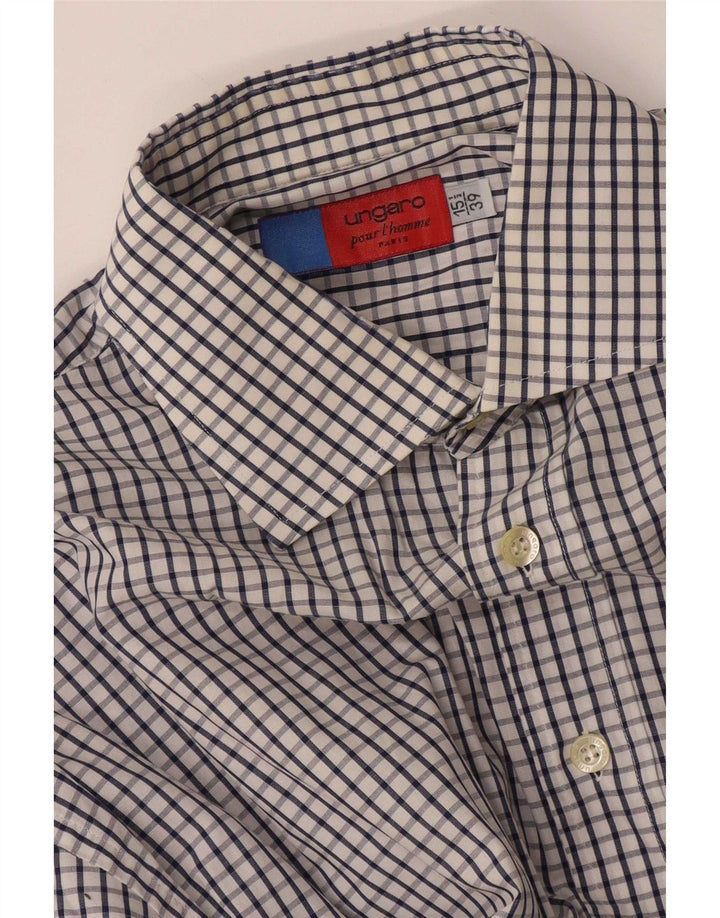 Ungaro Herreskjorte Str. 39 15 1/2 Medium Hvid Ternet