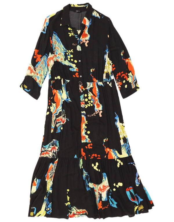 Rochie cămașă cu mâneci 3/4 pentru femei Desigual, UK 18 XL, neagră