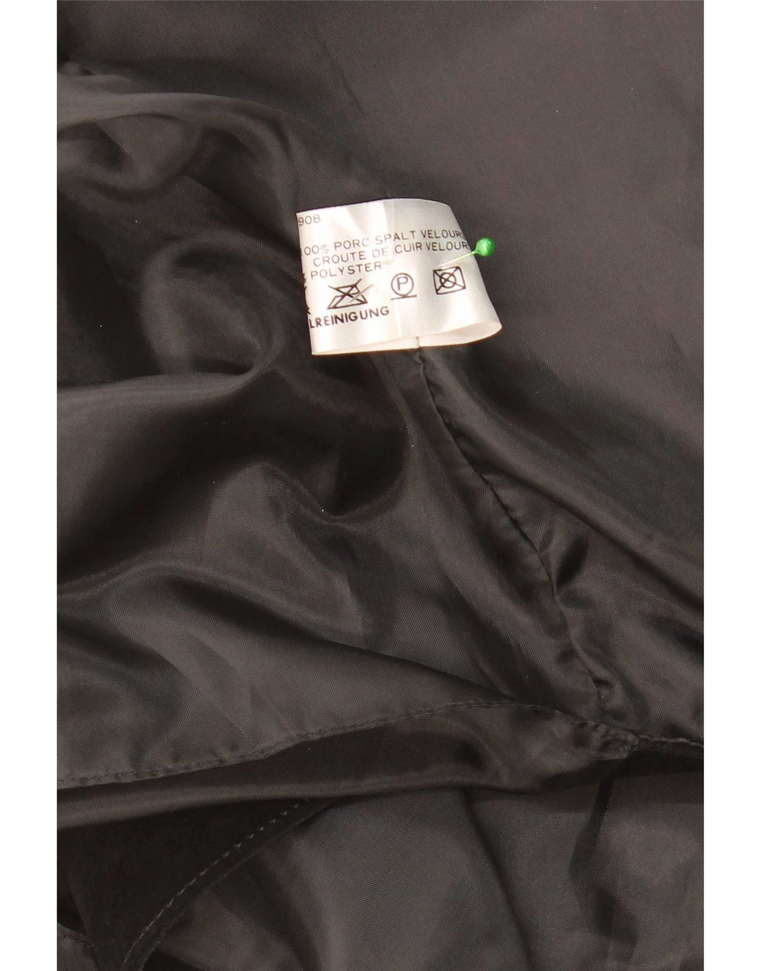 Vintage Mens Suede Waistcoat Large Black Suede
