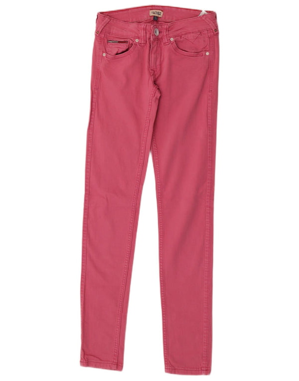 Tommy Hilfiger Womens Skinny Jeans W25 L32 Pink Cotton