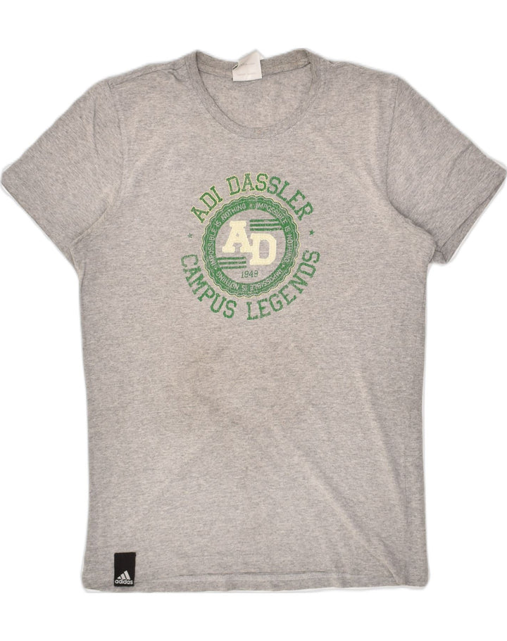 ADIDAS Mens Graphic T-Shirt Top Medium Grey | Vintage Adidas | Thrift | Second-Hand Adidas | Used Clothing | Messina Hembry 
