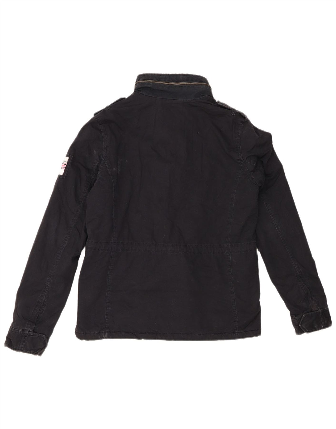 Superdry Womens Sherpa Military Jacket UK 10 Small Navy Blue