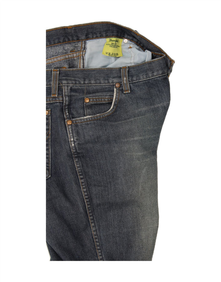 WRANGLER Mens Evolution Straight Jeans W36 L36 Blue Cotton