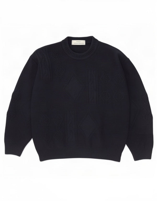 Marks & Spencer Mens St. Michael Crew Neck Jumper Sweater Medium Navy Blue