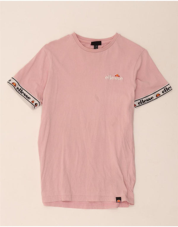 T-shirt grafica da uomo Ellesse Top XS in cotone color block rosa