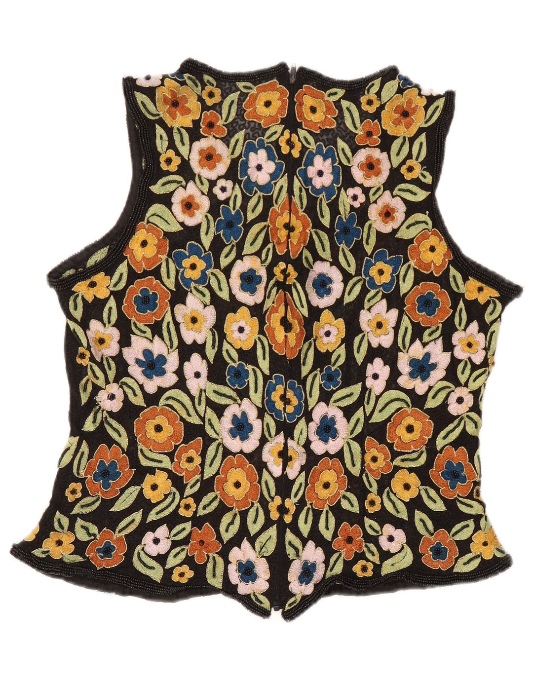 Murek Womens Sleeveless Blouse Top UK 12 Medium Multicoloured Floral