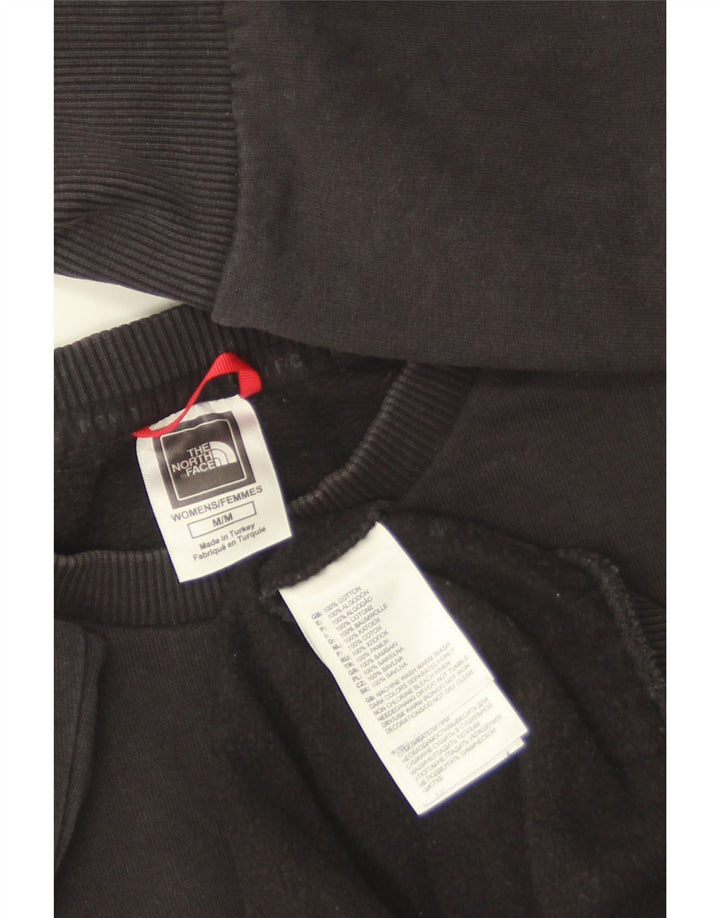 The North Face Womens Sweatshirt Jumper UK 14 Medium Black Colourblock