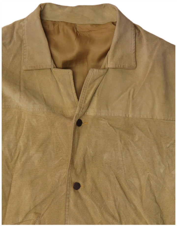 Columbus Herren Wildlederjacke UK 38 Mittelgelb