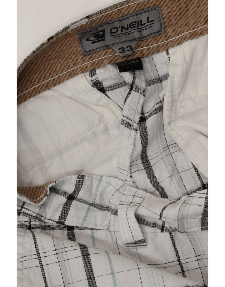 O'Neill Herren-Chinoshorts W33 Mittelweiß kariertes Polyester