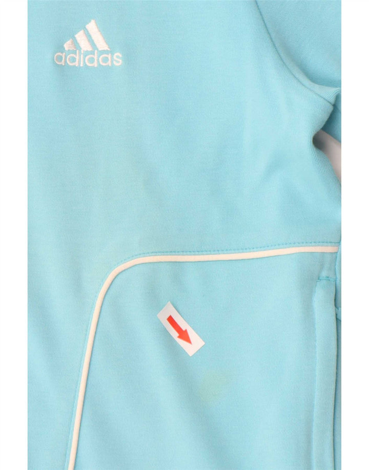 Giacca da ginnastica da donna Adidas UK 12 cotone blu medio