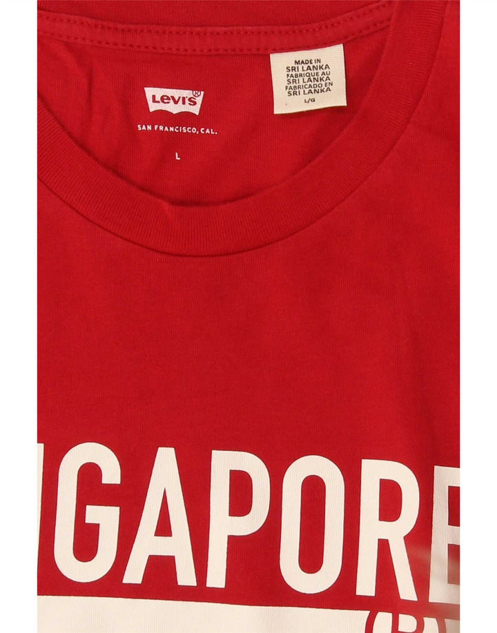 Levi's Tee-Shirt Singapore Graphic Homme Rouge Large