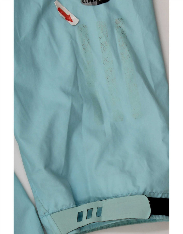 Giacca antipioggia da donna Adidas Clima Proof con cappuccio UK 16 Large Blu Poliestere