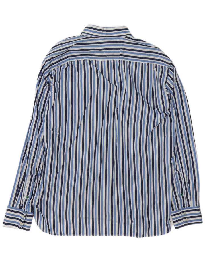 TOMMY HILFIGER Mens Shirt XL Blue Striped Cotton