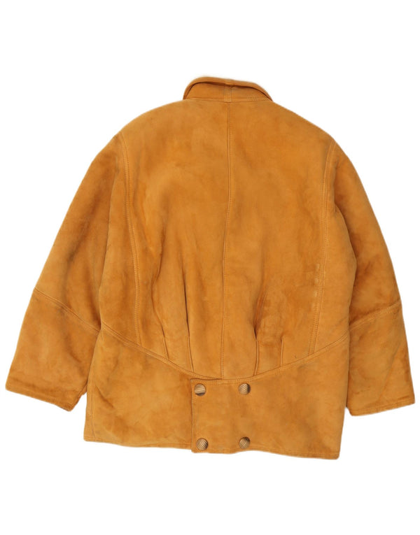 Vintage Womens Shearling Jacket IT 46 Large Brown Shearling